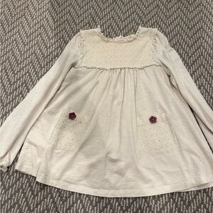 Matilda Jane Cream tunic top with adorable button details